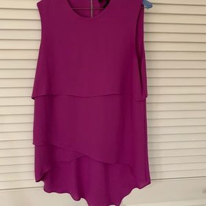 BCBG purple flowy blouse
